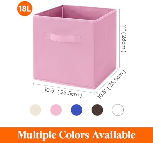 Lifewit Storage Cubes, 11 Inch Organizer Bins, 18L Pink, 12 Packs - Image 5