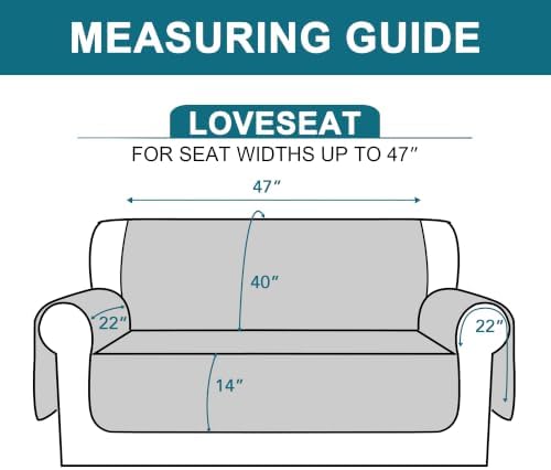 Turquoize 100% Waterproof Sofa Covers Couch Cover for Dogs, Loveseat 47" - Image 5