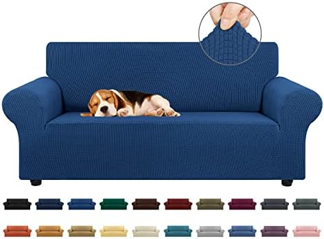 KEKUOU Stretch Loveseat Couch Cover, 2 Cushion Couch Slipcover,Classic Blue by KEKUOU