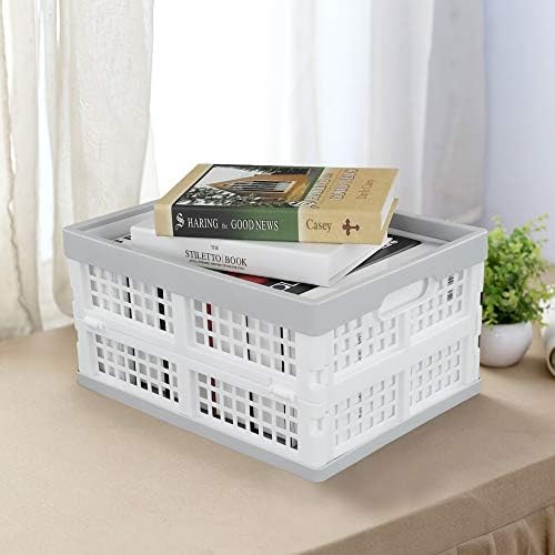Vababa 3-Pack Plastic Stackable Collapsible Storage Crate, 15 L - Image 4
