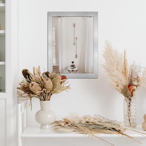 Ruomeng Wall Mirror Rectangle Decorative Mirror 12x16 Inch, Nickel - Image 4