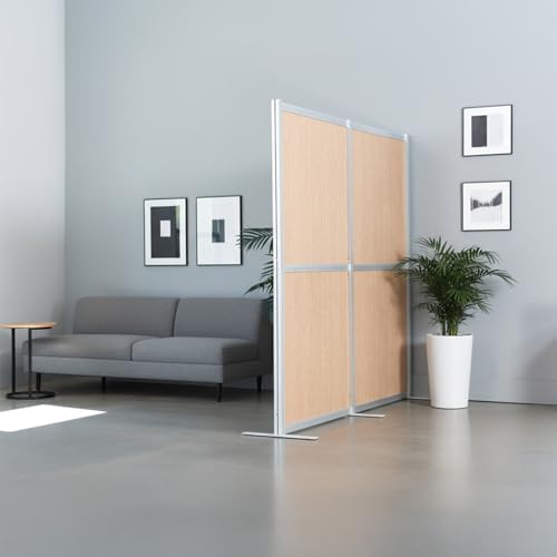 VIVO Flat Wood Freestanding 76 x 66 inch Privacy Panel, PP-MWS63C - Image 2
