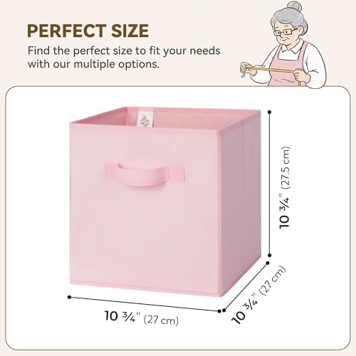 GRANNY SAYS 11 Inch Fabric Cube Storage Bins, Pink Gradient, 8-Pack - Image 2