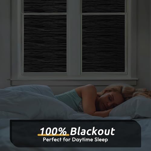 rabbitgoo Blackout Window Privacy Film, Wave Pattern, 35.4" x 78.7" - Image 2