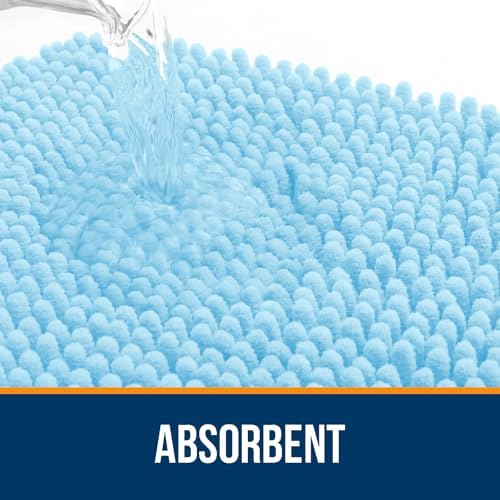 OLANLY Bathroom Runner Rugs 59x24, Extra Soft Absorbent Chenille Bath Rugs - Image 4
