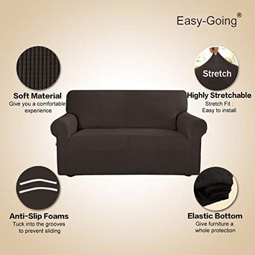 Easy-Going Stretch Oversized Sofa Couch Slipcover Washable Chocolate - Image 3