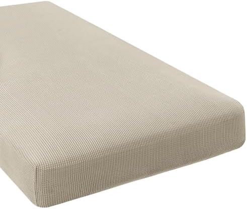 H.VERSAILTEX Super Stretch Individual Chaise Cover Sectional Couch Covers for L Shaped Sofa Both Left/Right Featuring Thick Jacquard Textured Twill Fabric (1 Piece Chaise Cover Large, Island Fossi) by HVERSAILTEX