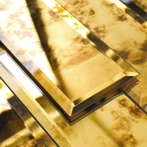 Lovdeco Peel & Stick Gold Antique Mirror Tile 3x12 Inch Beveled (20 Pcs) by Lovdeco