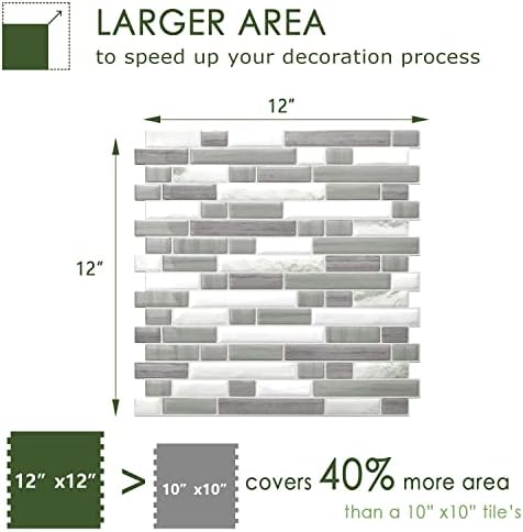STICKGOO Peel and Stick Wall Tile Self-Adhesive Backsplash Thicker Design - Image 5