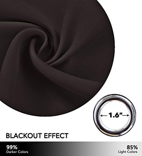 NICETOWN Room Dividers Curtain Screen Partitions, Patio Sliding Door Curtain, Wide Blackout Curtains, Keep Warm Draperies, Sliding Glass Door Drapes (1 Piece, 8.3ft Width x 7ft Length, Toffee Brown) - Image 3