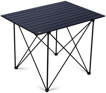 iClimb Ultralight Compact Camping Folding Table (Reinforced Black - XL) by iClimb