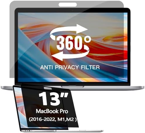 360° Privacy Screen Protector Compatible for MacBook Air 13''(2018-2021,M1) by Halloive