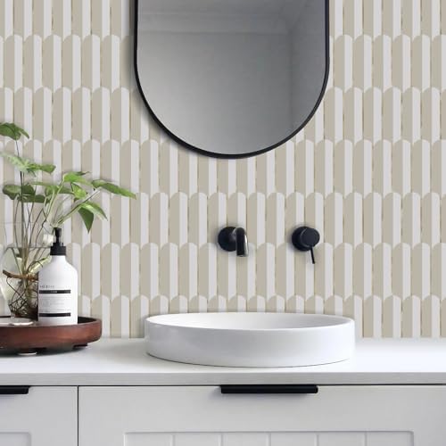 Vamos Tile Peel and Stick Backsplash Seamless Tile,PVC+Gold,Matt,10-Sheet - Image 4