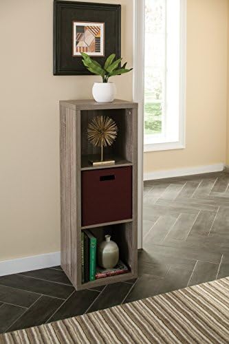 ClosetMaid 3 Cube Storage Shelf Organizer Bookshelf with Back Panel, Easy Assembly, Wood, Weathered Gray - Image 4