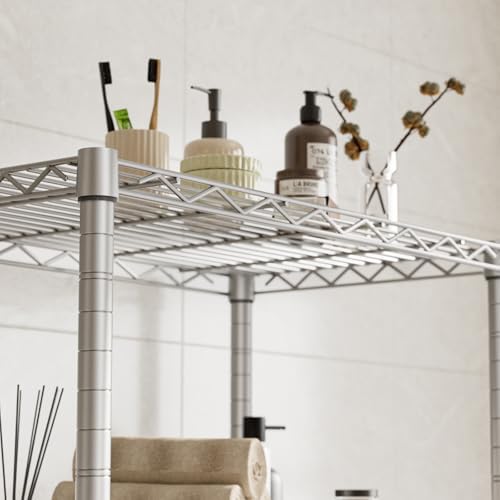Golpart Shelves Storage Shelf Wire Closet Bathroom Organizers Metal Pantry - Image 5