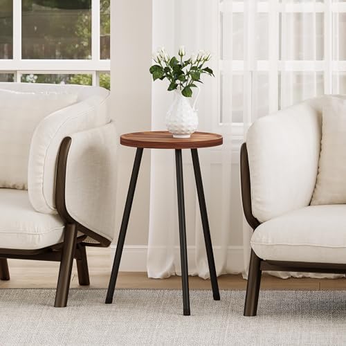 Small Couch Side Table, Drink Table, Mini Round End Table, Coffee Table, Snack Table for Small Spaces, Living Room, Bedroom, Sofa LET520DR - Image 4