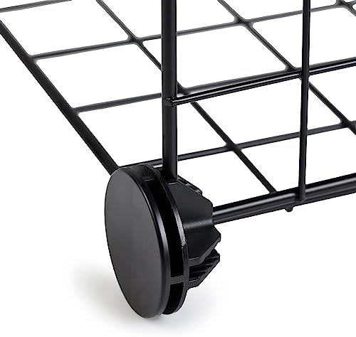 Amazon Basics 6-Cube Wire Grid Stackable Storage Organizer, Metal Shelving Unit, No-Tool Assembly, 26"W x 38"H x 12.6"D, Black - Image 5