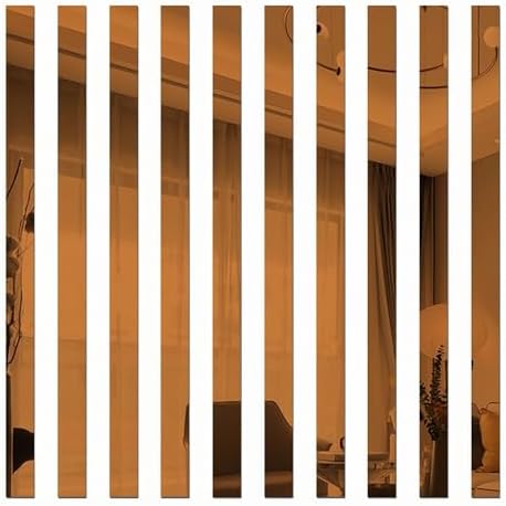 15 Pcs Self-Adhesive Flexible Molding Trim, Vibrant Mirror Like Sticker, Removable Decals Stickers for Wall Frames/Wallpaper Border/Waist Lines(Brown) - Image 6