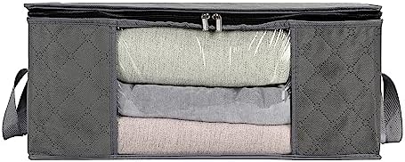 Storage Clothes Bins Closet Bags: Containers Organizer Bag Boxes Clothing Bin Box Container Organization for Organizing Blanket Cloth Pillow Sheet Sweater and Storage Totes Organizers With Lids - Image 2