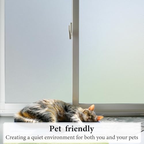 DUOFIRE Window Privacy Film, Frosted Glass Window Film, Pure, 11.8"x47" - Image 6