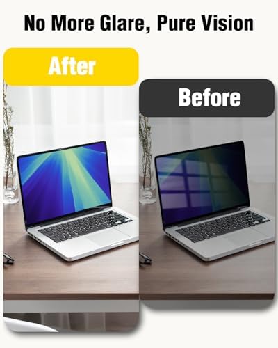 F FORITO 14 inch 16:10 Magnetic Laptop Privacy Screen, 360° Anti Peeping Removable Anti Glare Blue Light Filter Compatible with All 14” 16:10 Laptops Portable Monitors - Image 6