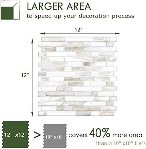 STICKGOO Peel and Stick Wall Tile Self-Adhesive Backsplash Thicker Design - Image 5