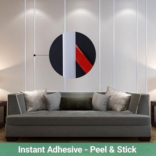 Gaahing 196.8" x 1.5" Shiny Silver Molding & Wall Trim, Flexible Peel and Stick Decorative Strip for Tile, Mirror, Ceiling, Floor, Panel, Cabinet - Image 3