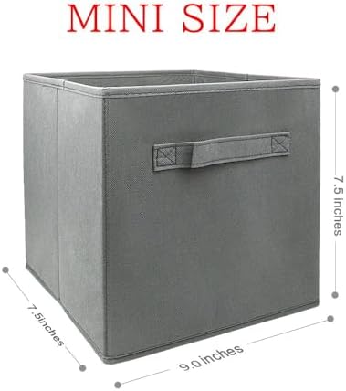 EBIGIC storage bins collapsible storage bins,cube storage organizer (Pack of 6) 9*7.5*7.5inch,For home and office Collapsible Closet Shelf Organizers, Drawer Organizers (Grey) - Image 2
