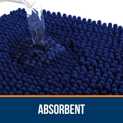 OLANLY Bathroom Runner Rugs 47x24, Extra Soft Absorbent Chenille Bath Rugs - Image 4