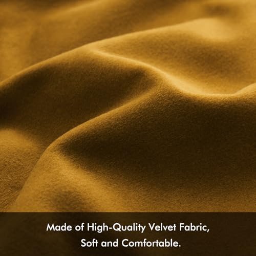 MIULEE 12x20 Inch Lumbar Velvet Throw Pillow Covers Mustard Yellow - Image 2