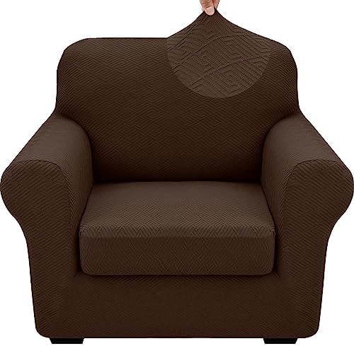 XINEAGE 2-Piece Stretch Armchair Sofa Cover, Washable Couch Covers for Dog by XINEAGE