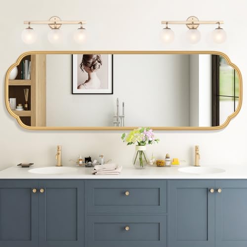 Ferytange 48"x16" Gold Door Mirror Full Length Over The Door with Non-Rusting Metal Frame, Modern Full Body Mirror Bedroom Closet Bathroom - Image 4