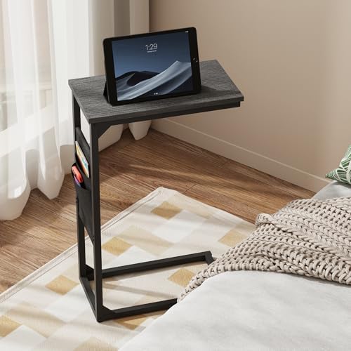 TUTOTAK C Shaped End Table, Side Table for Couch, Sofa Table - Image 5