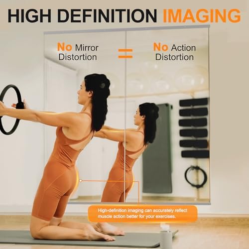 Delma Home Gym Mirror, 60''x25''x2PCS Silver - Image 2