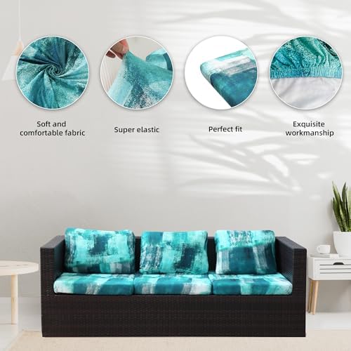 8 Pcs Outdoor Cushion Covers, Patio Sofa Cushion Covers Replacement - Image 4