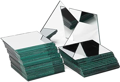 Bright Creations Mirror Art Tiles - 3 in, Silver, 50 Pack - Adhesive Mirror Mosaic Tiles for DIY Crafts & Stick-On Wall Decor - Image 5