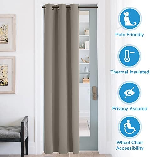 RYB HOME Temporary Doorway Curtains Blackout Privacy Room Divider Curtains - Image 4