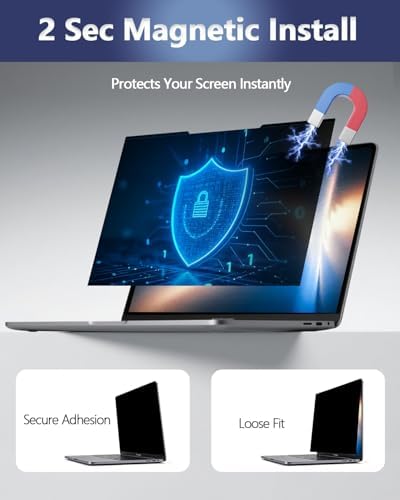 Magnetic Laptop Privacy Screen for 14 Inch 16:9 Aspect Ratio - Image 5