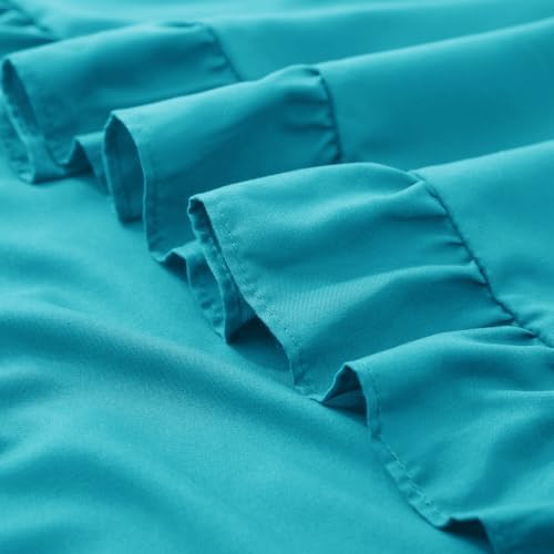 KKJIAF 2 Pack Ruffle Pillow Cases 22x22 Inches, Teal - Image 7