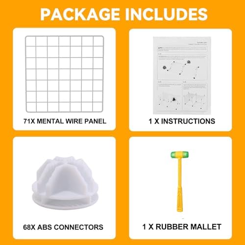HUBSON Wire Cube Storage Organizer, Book/Toy/Craft/Potted Plants and petCloset Organizers and Storage Shelves, 20-Cube Freely Combinable Metal Grids Storage Shelf, White Iron - Image 5