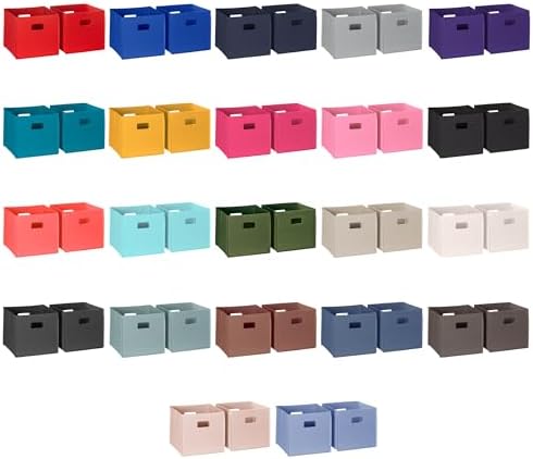 RiverRidge Folding Storage Bins - 4-pack of 10in Tall Olive Cubes - Image 7