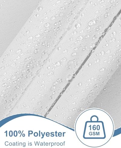 SUNLAX Waterproof Balcony Privacy Screen 3'x16' White Fence Cover - Image 3