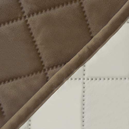 Easy-Going Reversible Couch Cover, 4 Seater Sofa, Camel/Ivory - Image 6