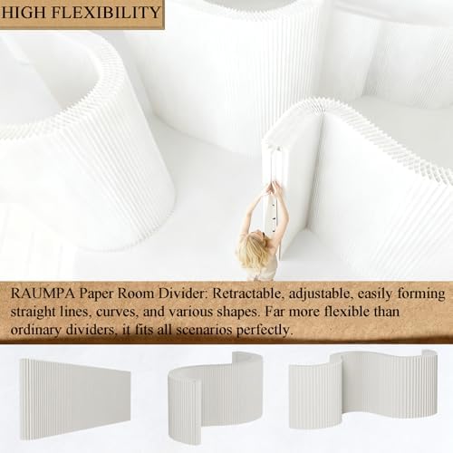 Paper Room Divider Wall Folding Accordion,Retractable Partition Screen - Image 4
