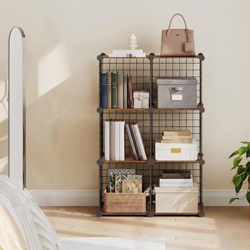 HOOBRO Wire Cube Storage Organizer, 6-Cube Metal Storage Shelves - Image 4