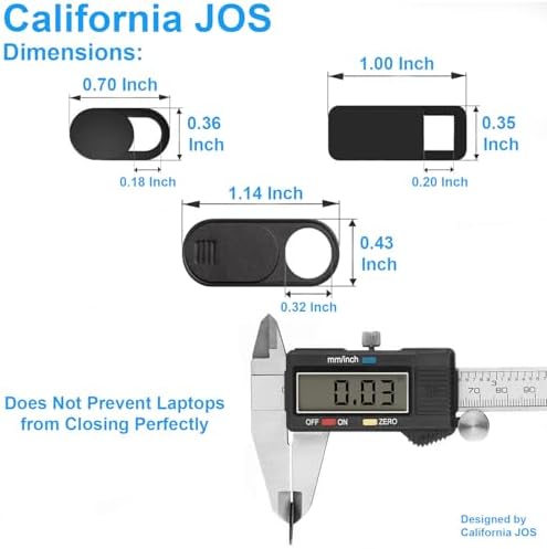 JOS California 9 Pack(3 Large + 3 Medium + 3 Small) 0.03 inch Ultra Thin Webcam Cover Slide Camera Blocker Protect Your Privacy Security for MacBook Air, Laptop, iPad, iMac, PC, iPhone - Image 7