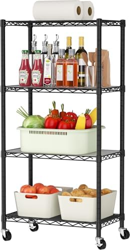 Golpart Shelves Storage Shelf Wire Closet Bathroom Organizers Metal Pantry by Golpart