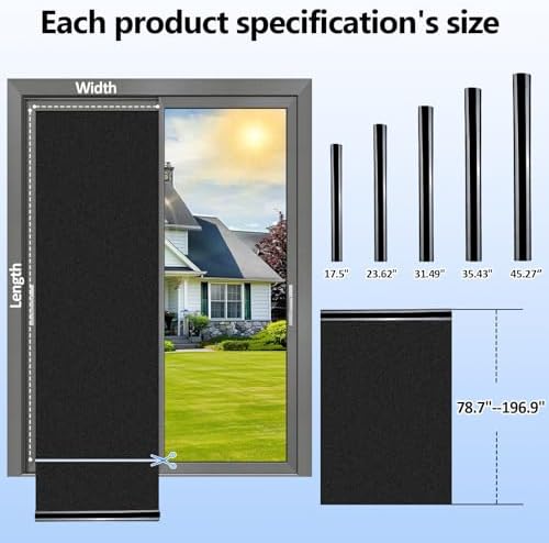Total Blackout Window Film with 4 Tools,Total Black 45.27"x78.7" - Image 3