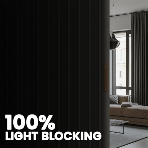 Room Divider Curtain Sets with Flexible Ceiling Track, Privacy Soundproof Curtain for Bedroom Office Patio Sliding Door(Grey, W180 x L84, 1 Pack) - Image 3