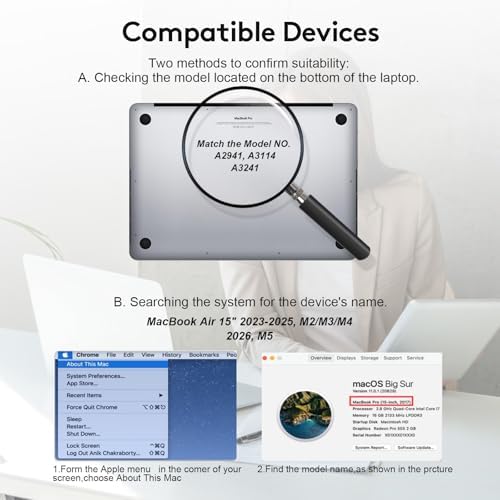 Magnetic Privacy Screen for MacBook Air 15 inch (2023-2026, M2, M3, M4, M5), Detachable Screen Protector, Blue Light Blocking, Anti Glare Protector and Privacy Filter Shield - Image 2